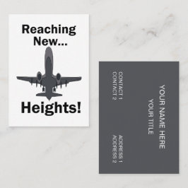 Flygplan når nya höjder flygbolag visitkort