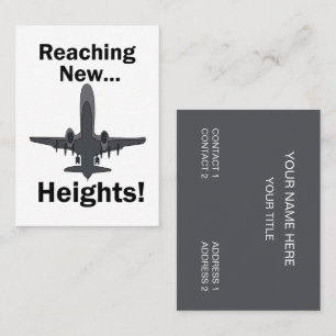 Flygplan når nya höjder flygbolag visitkort