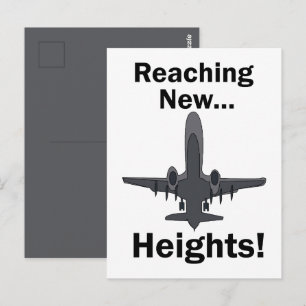 Flygplan når nya höjder Inspirerande Citat Vykort