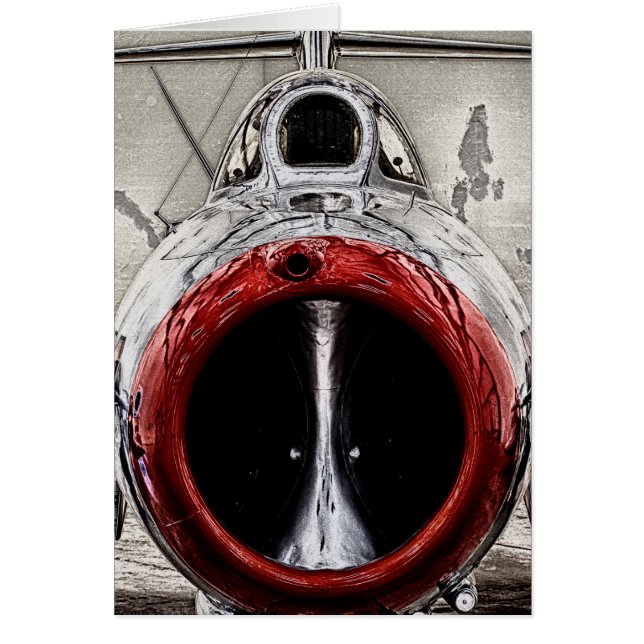 Flygplan näsa hälsningskort (Framsidan)