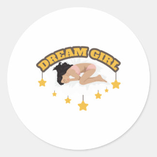 Flygplan Nose Art Dream Girl Gift Idea Runt Klistermärke