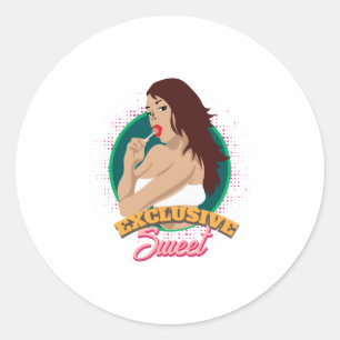 Flygplan Nose Art Girl Exklusiv Sweet Gift Idea Runt Klistermärke