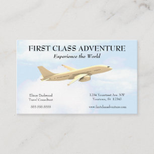 Flygplan och Blå himmel-resor i Agent Visitkort