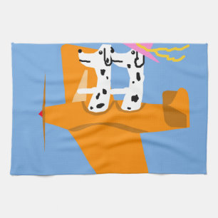 Flygplan och Dalmatians Kökshandduk