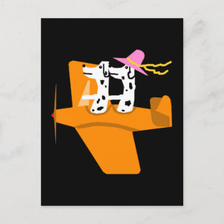 Flygplan och Dalmatier Vykort