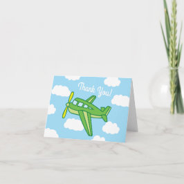 Flygplan och Jet Cute 1:a födelsedagen Party Kort