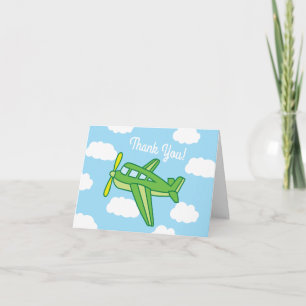 Flygplan och Jet Cute 1:a födelsedagen Party Kort