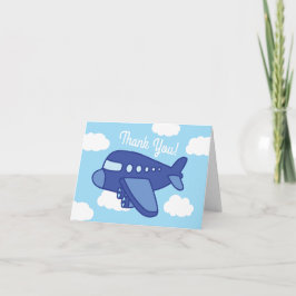Flygplan och Jet Cute 1:a födelsedagen Party Kort