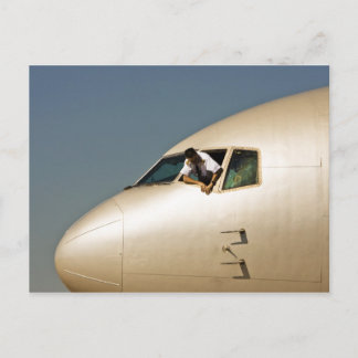 Flygplan och pilot vykort