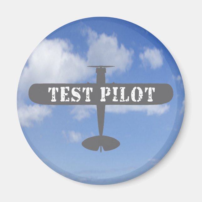 Flygplan och provpilot magnet (Framsidan)