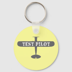 Flygplan och provpilot nyckelring