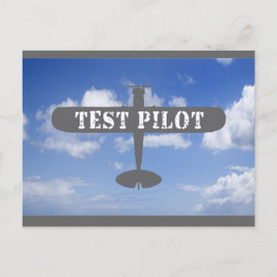 Flygplan och provpilot vykort