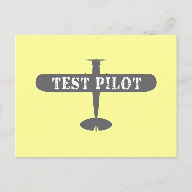 Flygplan och provpilot vykort (Framsida)