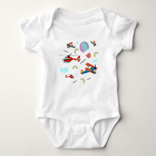 FLYGPLAN OCH RAINBOWS TRAVEL T SHIRT
