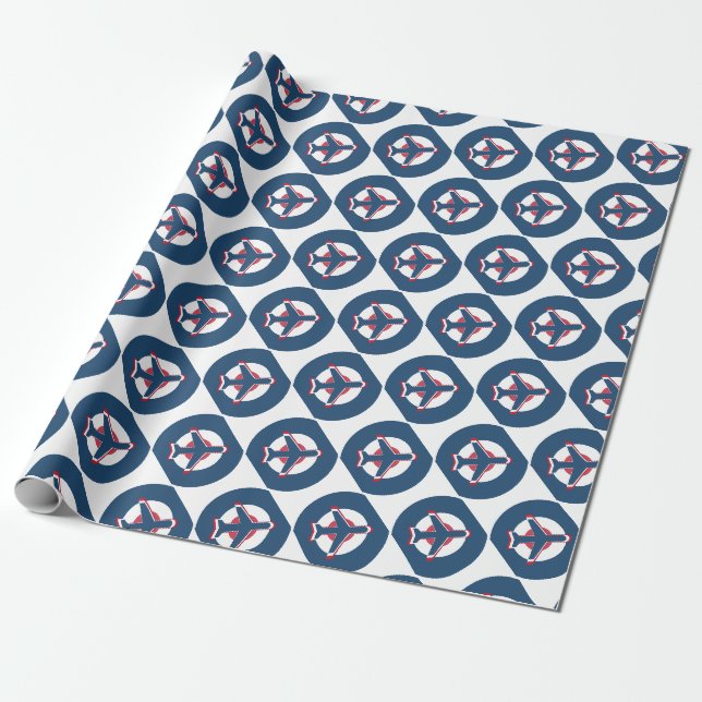 Flygplan och Roundel Presentpapper (Utrullad)