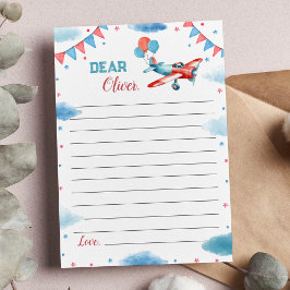 Flygplan Oh My Time Flies Time Capsule Note Card Tack Kort