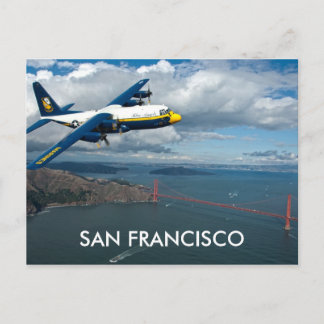 Flygplan över Golden Grind Bridge, San Francisco Vykort