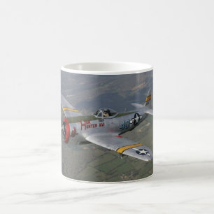 flygplan p-51 magisk mugg