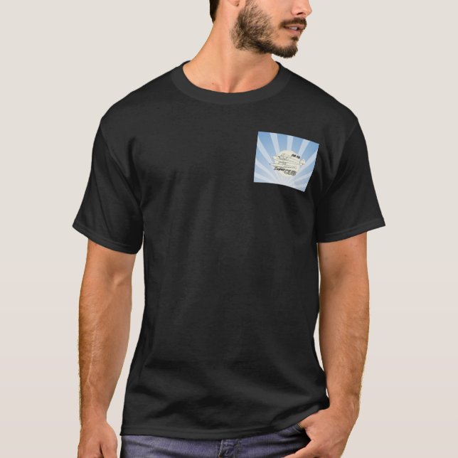 Flygplan PA18 med flöten T Shirt (Framsida)