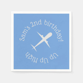 Flygplan på blå Personlig Pappersservett