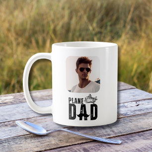 FLYGPLAN Pappa & flygplan,2 foto,Ljudig födelsedag Kaffemugg