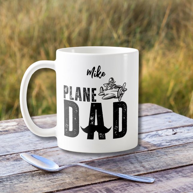 FLYGPLAN Pappa & Vintage-flygplan, Lunj Fars dag Kaffemugg (Skapare uppladdad)