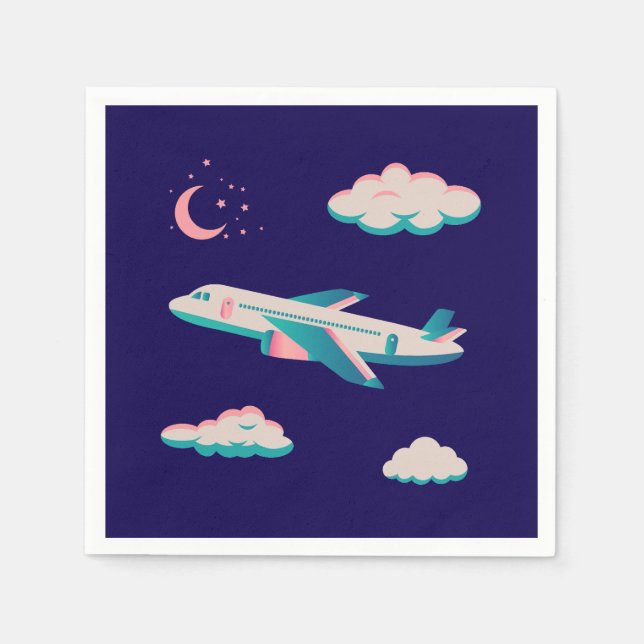Flygplan Party Samling! Pappersservett (Framsidan)