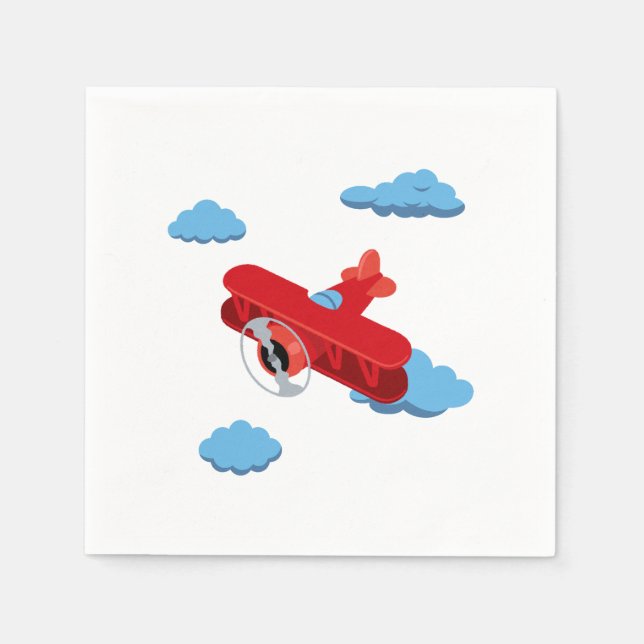Flygplan Party Samling! Pappersservett (Framsidan)