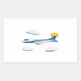 Flygplan Party Samling! Rektangulärt Klistermärke