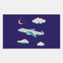 Flygplan Party Samling! Rektangulärt Klistermärke