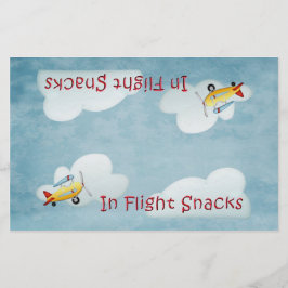 Flygplan Party Snack Bag Topper - Blue