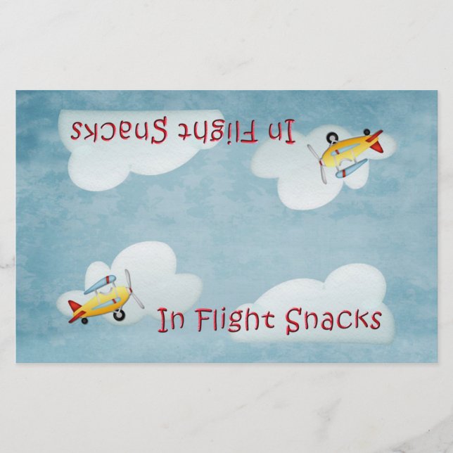 Flygplan Party Snack Bag Topper - Blue (Framsida)
