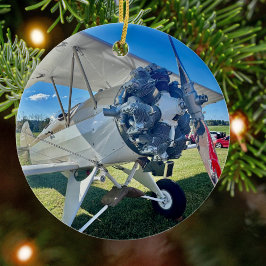Flygplan - Personlig för fotojul Julgransprydnad Keramik