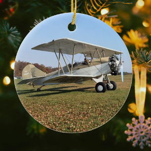 Flygplan - Personlig för fotojul Julgransprydnad Keramik