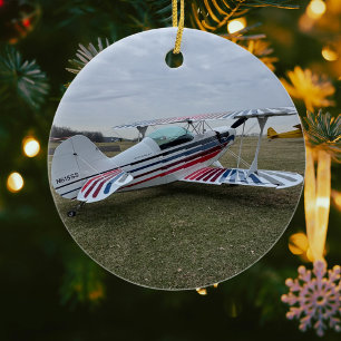 Flygplan - Personlig för fotojul Julgransprydnad Keramik