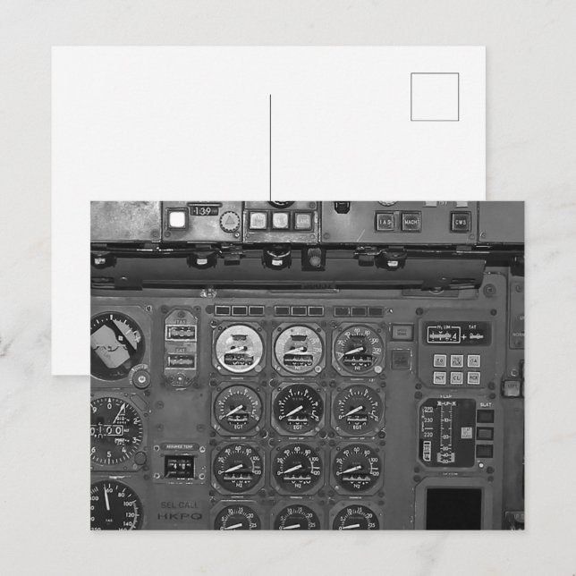 Flygplan Pilot Flygplansdäck Vykort (Fram/baksida)