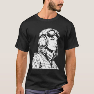 Flygplan Pilot Luftfartyg som flyger flygplanet Av T Shirt