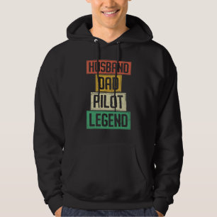 Flygplan Pilot Pappa Far Vintage Retro Make Da Hoodie