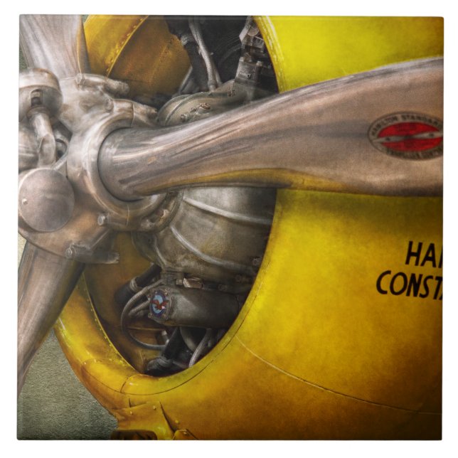 Flygplan - Pilot - Propeller - Twin Wasp Kakelplatta (Framsidan)