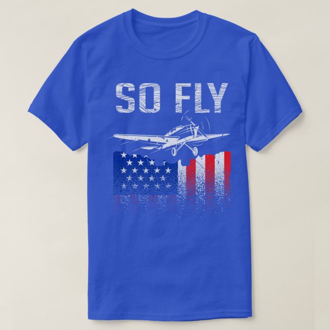 Flygplan Pilot USA T Shirt (Design framsida)