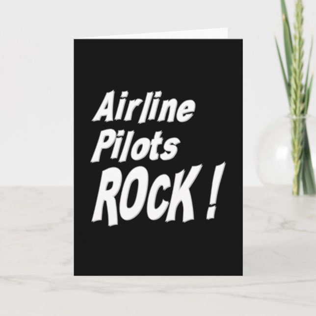 Flygplan Piloter Sten! Kort för hälsning (Framsida)