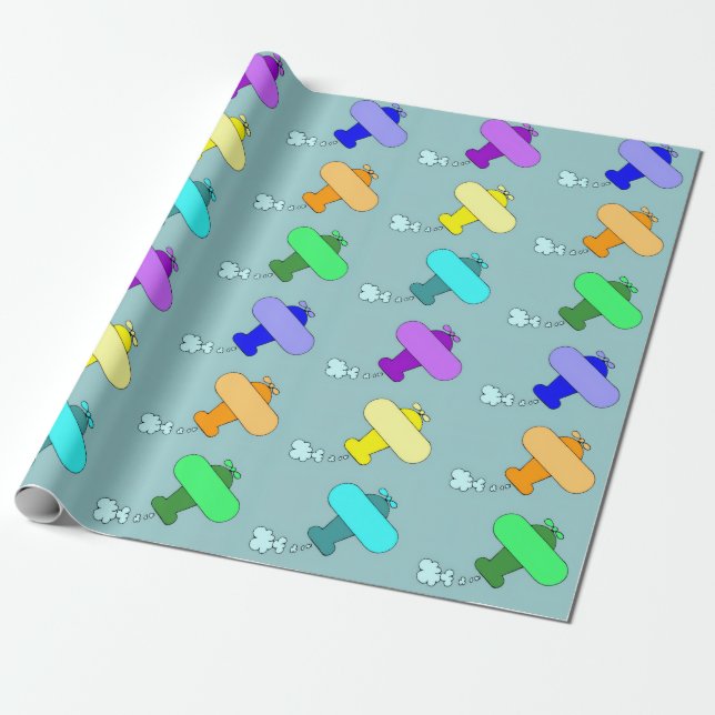 Flygplan Presentpapper (Utrullad)