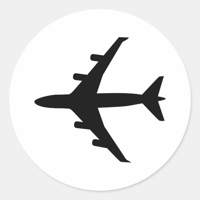 Flygplan Runt Klistermärke (Framsida)