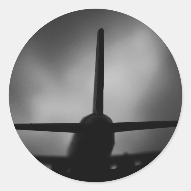 Flygplan Runt Klistermärke (Framsida)