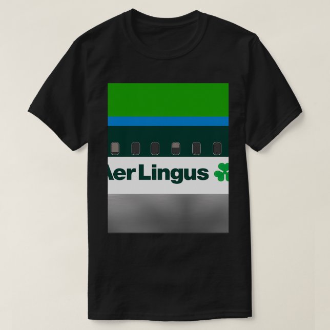 Flygplan s Aer Lingus 1980-talet T Shirt (Design framsida)