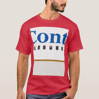 Flygplan s Continental Airlines T Shirt