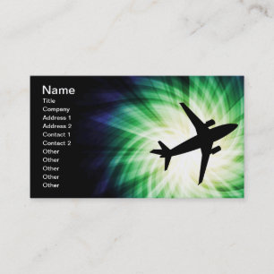 Flygplan Silhouette, Coola Visitkort