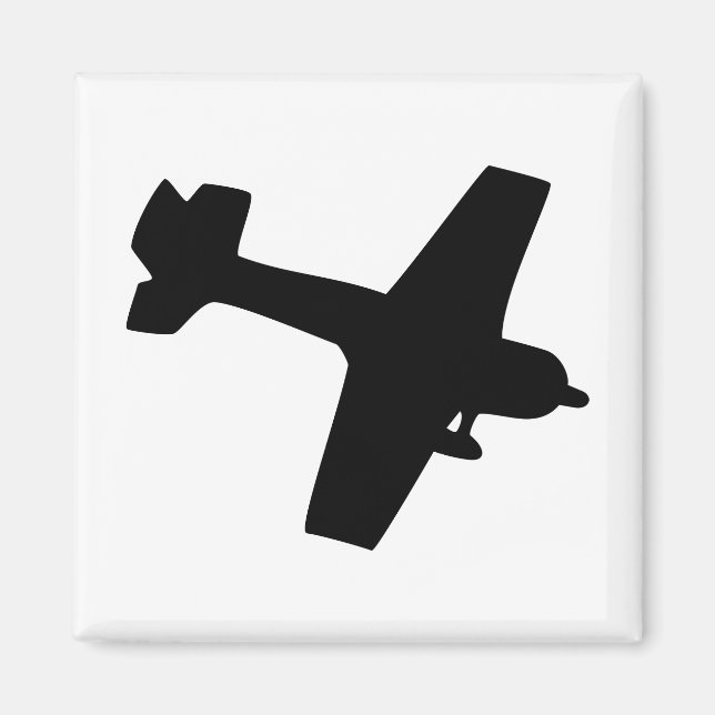 Flygplan Silhouette Magnet (Framsidan)