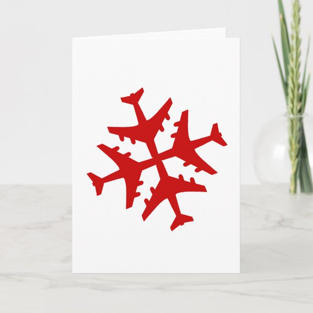 Flygplan Snowflake Helgkort (Framsida)