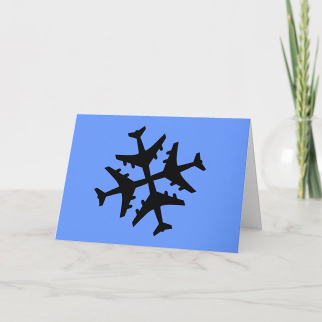 Flygplan Snowflake Helgkort (Framsida)